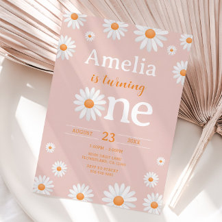Einladung von Daisy zum ersten Geburtstag, Boho Pi