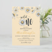 Einladung von Daisy zum ersten Geburtstag - Wild O (Stehend Vorderseite)