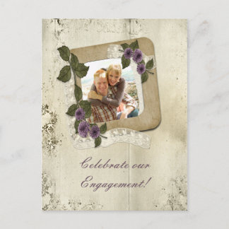 Einladung von Damask Scrap-Verlobung