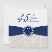 Einladung von Damask zum 45. Hochzeitstag (Vorderseite)
