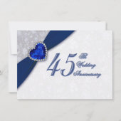 Einladung von Damask zum 45. Hochzeitstag (Vorderseite)