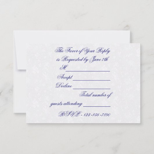 Einladung von Damask zum 45. Hochzeitstag (Rückseite)