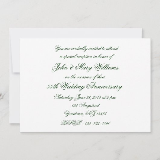 Einladung von Damask zum 55. Hochzeitstag (Rückseite)