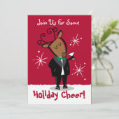 Einladung von Dasher Rentier (Stehend Vorderseite)