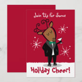 Einladung von Dasher Rentier (Vorne/Hinten)