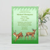 Einladung von Deer Hunter Birthday (Stehend Vorderseite)