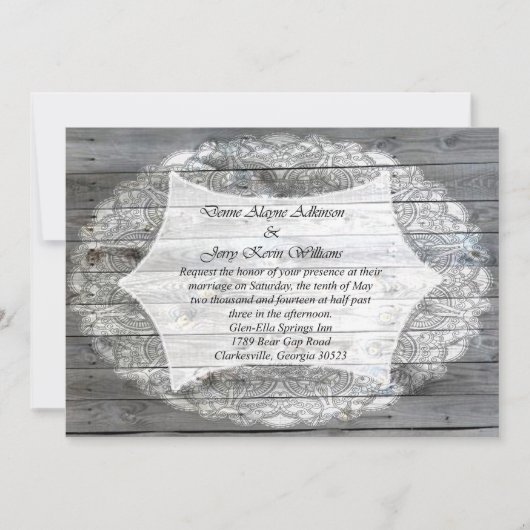 Einladung von Denne Adkinson Kevin Williams (Vorderseite)