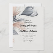 Einladung von Designer Watercolor Floral Wedding (Vorderseite)