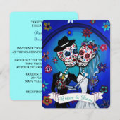 Einladung von Dia de Los Muertos (Vorne/Hinten)