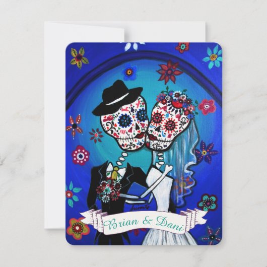 Einladung von Dia de Los Muertos (Vorderseite)