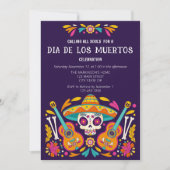 Einladung von Dia De Los Muertos Skull (Vorderseite)
