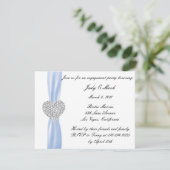 Einladung von Diamond Heart Blue (Stehend Vorderseite)