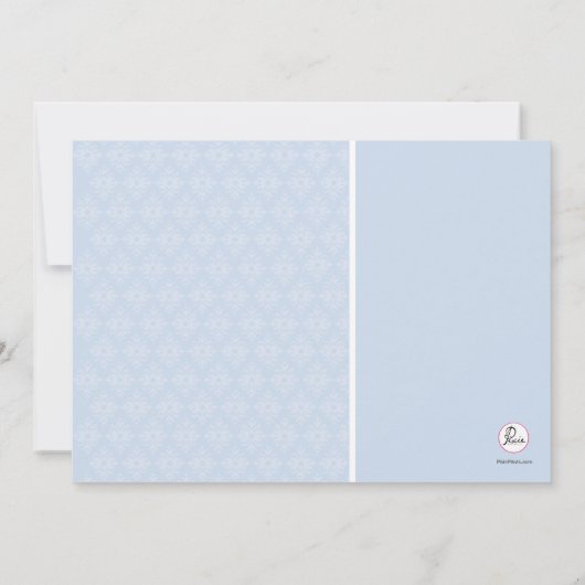 Einladung von Diamond Lace Blue Foto (Rückseite)