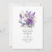 Einladung von Digital Lavender Floral Wedding (Vorderseite)