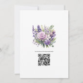 Einladung von Digital Lavender Floral Wedding (Rückseite)