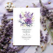 Einladung von Digital Lavender Floral Wedding