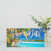 Einladung von Digital Tropical Beach Save the Date (Stehend Vorderseite)