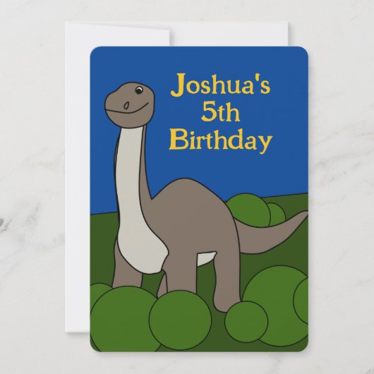 Einladung von Dino Birthday (Vorderseite)