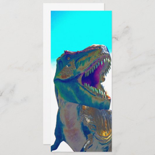 Einladung von Dinosaurier (Vorne/Hinten)