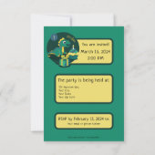 Einladung von Dinosaurier (Rückseite)