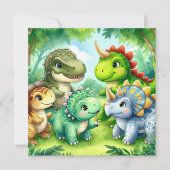 Einladung von Dinosauriern (Vorderseite)