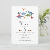 Einladung von Dinosauriern | Prähistorisches Party (Stehend Vorderseite)