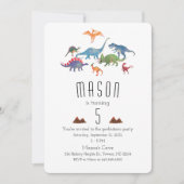 Einladung von Dinosauriern | Prähistorisches Party (Vorderseite)