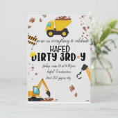 Einladung von Dirty 3.-Y Dritter Geburtstag (Stehend Vorderseite)