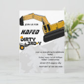 Einladung von Dirty 3.-Y Dritter Geburtstag (Stehend Vorderseite)