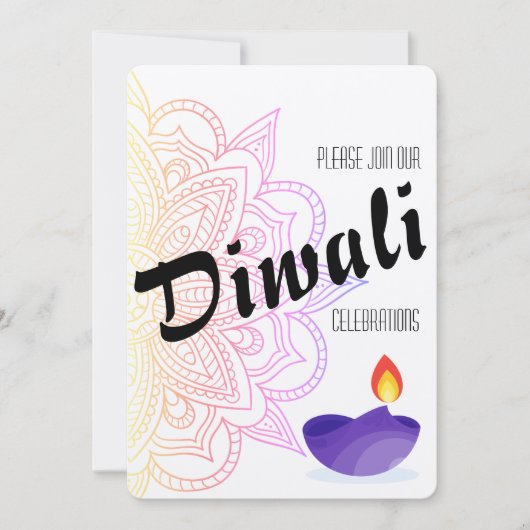 Einladung von Diwali (Vorderseite)