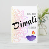 Einladung von Diwali (Stehend Vorderseite)