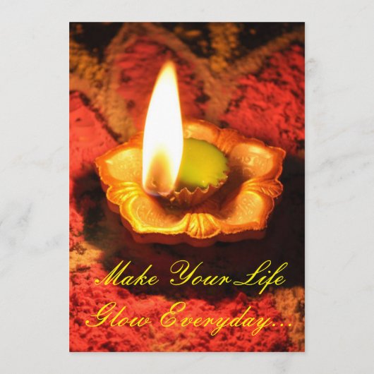 Einladung von Diwali (Rückseite)