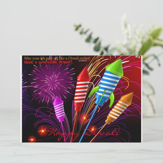 Einladung von Diwali (Stehend Vorderseite)