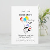Einladung von Doktor Birthday Party (Stehend Vorderseite)