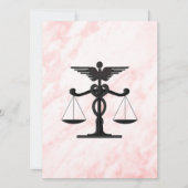 Einladung von Doktor und Anwalt Pink zur Hochzeit (Vorderseite)