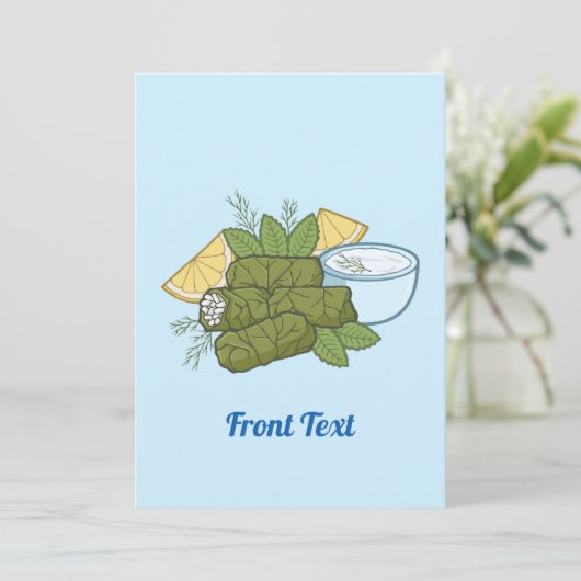 Einladung von Dolmadakia (Stehend Vorderseite)