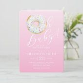 Einladung von Donut Baby Shower (Stehend Vorderseite)