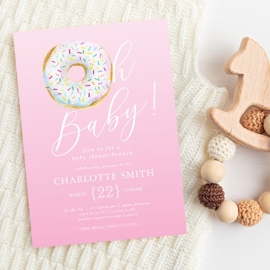 Einladung von Donut Baby Shower