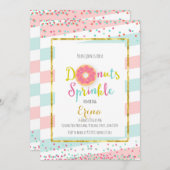 Einladung von Donut Baby Sprinkle (Vorne/Hinten)