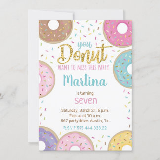 Einladung von Donut Birthday