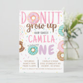 Einladung von Donut Birthday (Stehend Vorderseite)