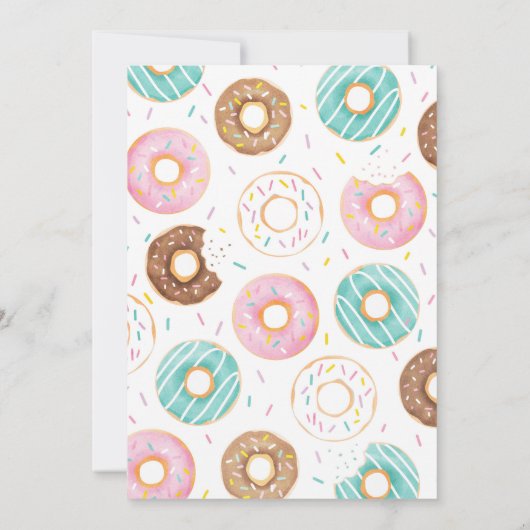 Einladung von Donut Birthday (Rückseite)