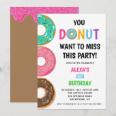 Einladung von Donut Birthday (Vorne/Hinten)