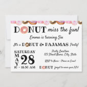 Einladung von Donut Birthday (Vorderseite)