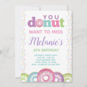 Einladung von Donut Birthday (Vorderseite)