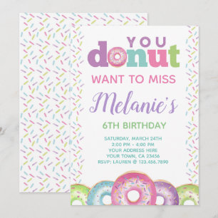 Einladung von Donut Birthday