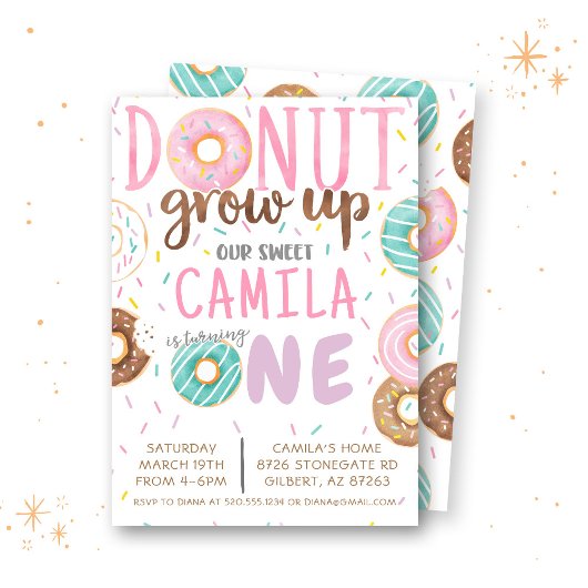 Einladung von Donut Birthday