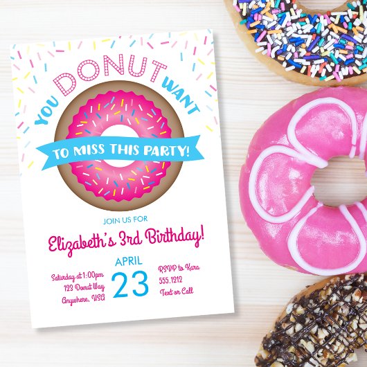 Einladung von Donut Birthday