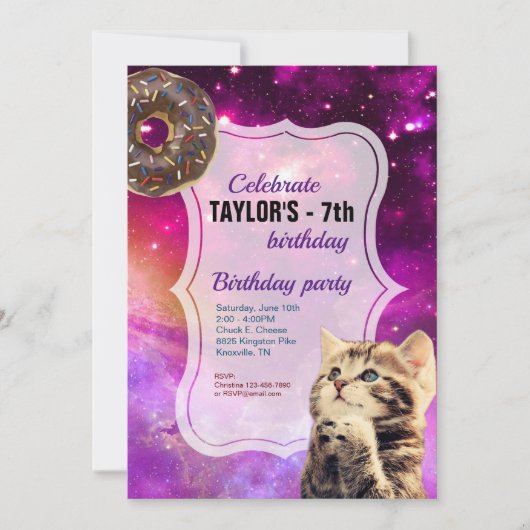 Einladung von Donut Cat Galaxy (Vorderseite)