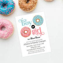 Einladung von Donut Know Boy oder Girl Gender